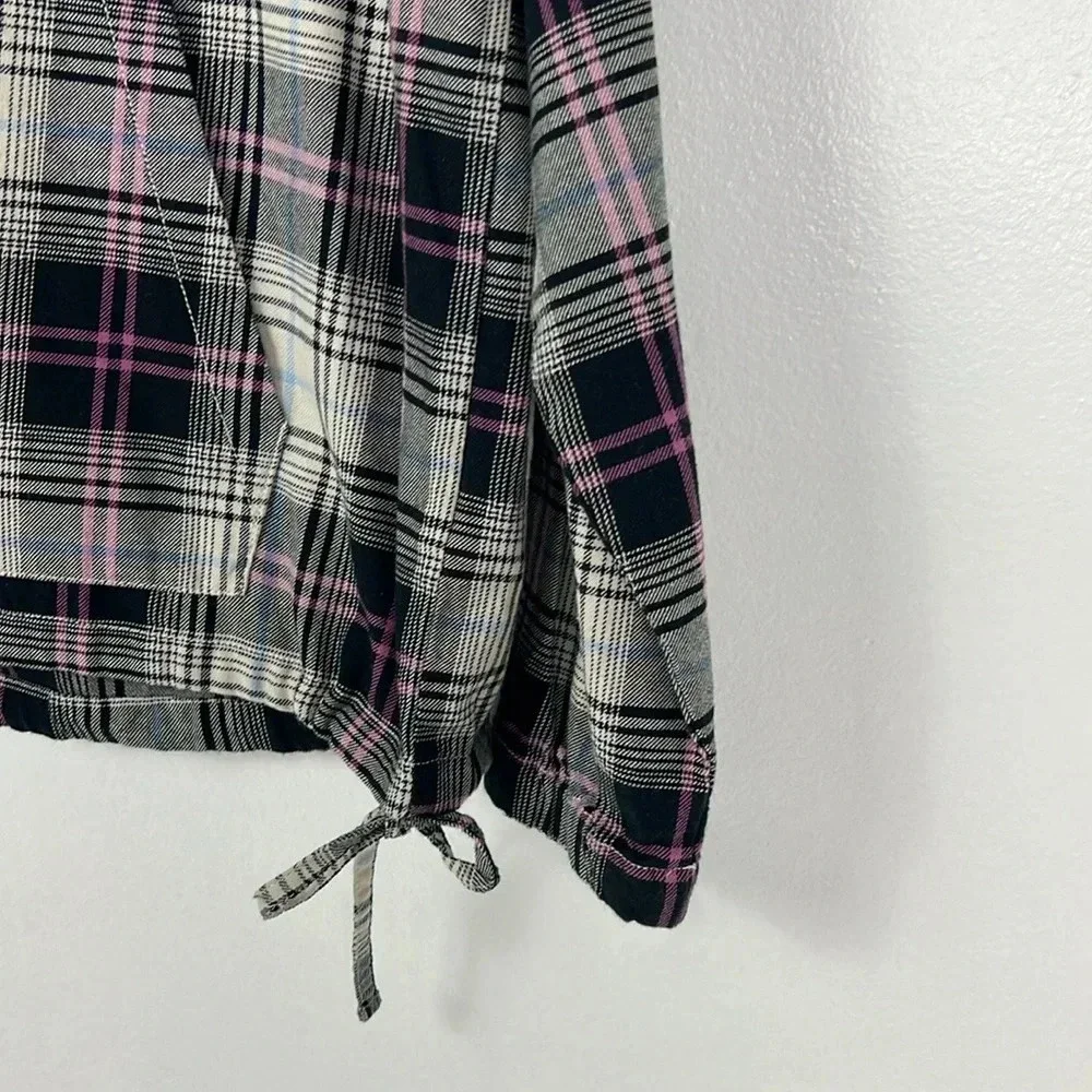Urban Outfitters Mens Medium Hoodie Flannel‎ Scotch Plaid Shirt - Picture 7 of 9